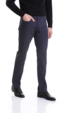 Lacivert Regular Fit Düz 5 Cep Pamuklu Kot Pantolon | 33