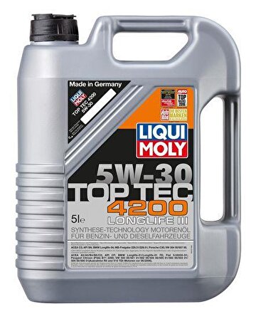 Liqui Moly Top Tech 4200 Longlife III 5W-30 Tam Sentetik 5 lt DPF Benzin-Dizel-LPG Motor Yağı 
