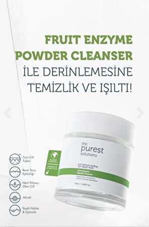 The Purest Solutions Fruit Enzyme Powder Cleanser-meyve Asitleri Içeren Toz Temizleyici (%0,2 Azelaic Acid & Malic Acid)
