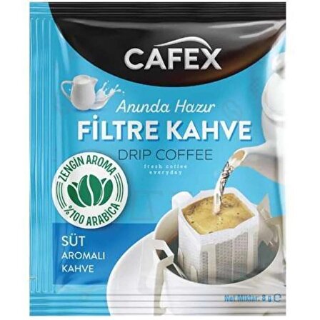 10 Lu Paket Filtre Kahve Süt Aromalı 8 Gr Anında Hazır