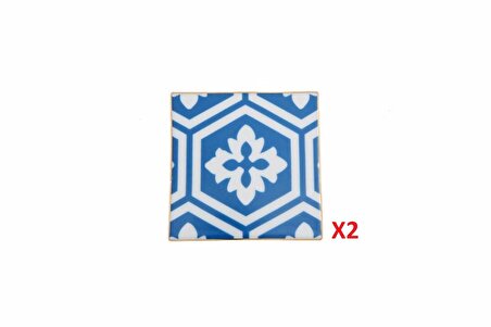 Porland Morocco Mavi Bardak Altlığı 10x10cm 2'li 04AP021645