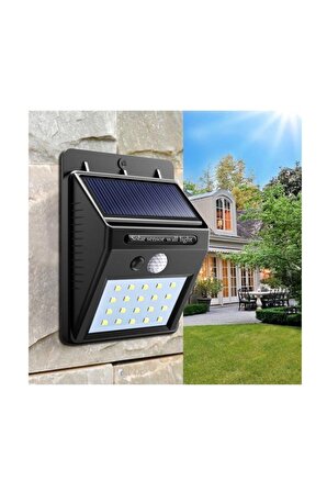 Maxilife Güneş Enerjili Hareket Sensörlü 20 Ledli Duvar Lambası