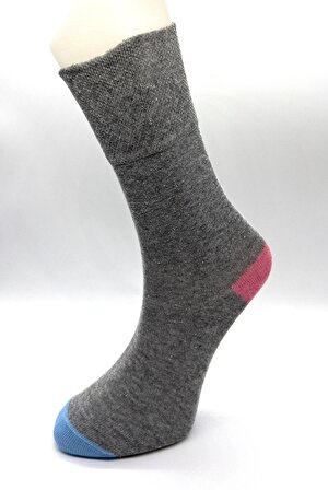 CİHO SOCKS 3 Çift Kadın Diyabetik Pamuklu Sıkmayan Lastikli Soket Çorap