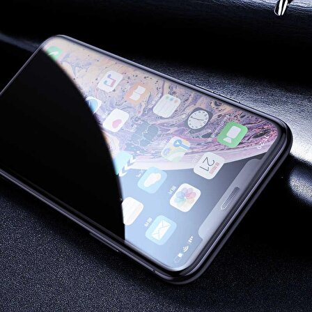 Apple iPhone 13 Pro Fuchsia Anti-Dust Privacy Temperli Ekran Koruyucu Ekranı Gizler Toz Geçirmez