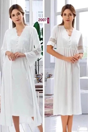 Duchesse 42007 Lohusa 4 Lü Pijama Gecelik Sabahlık Tk