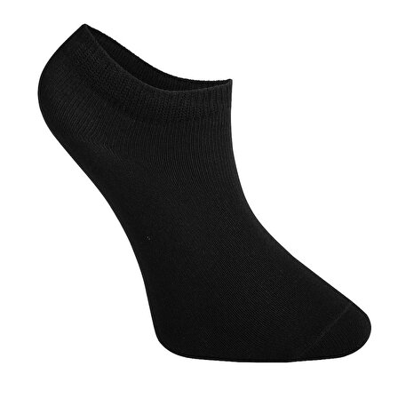 Kadın, 8'li Set Pamuklu Desensiz Siyah Yazlık Patik Çorap, Bilek Boy Kısa Koşu Yürüyüş Spor Çorabı 35-40
