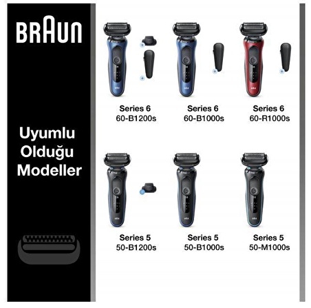 Braun Series 5 53B Tıraş Makinesi Yedek Başlığı - Siyah