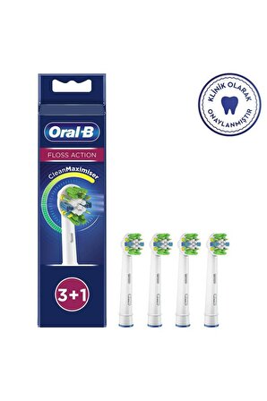 Oral-B Floss Action 4'lü Şarjlı Diş Fırçası Yedeği