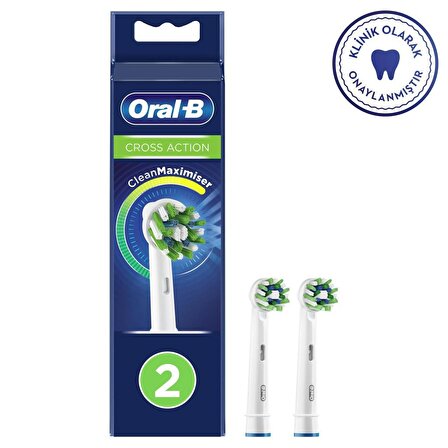 Oral-B Cross Action Cleanmaximizer 2'li Şarjlı Diş Fırçası Yedeği