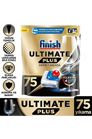 Finish Ultimate Plus 75x2 Kapsül Bulaşık Makinesi Deterjanı