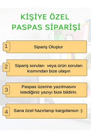 Kişiye Özel Üretim Hoş Geldiniz Karataş Aile Yazılı Kapı Önü Paspası