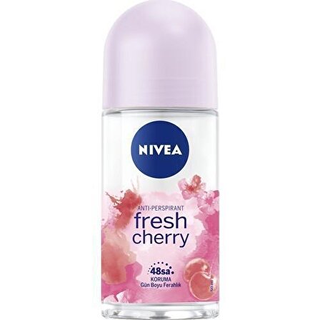 Nivea Fresh Cherry Antiperspirant Ter Önleyici Leke Yapmayan Kadın Roll-On Deodorant 50 ml