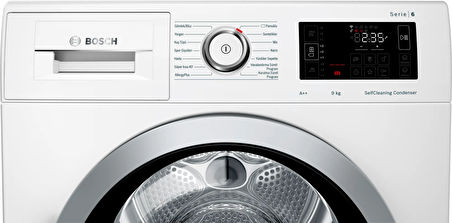 Bosch Serie 6 WTWH8760TR 9 kg Isı Pompalı A++ Kurutma Makinesi