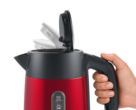 Bosch TWK4P434 DesingLine Işıklı Çelik 1.7 Lt Kettle