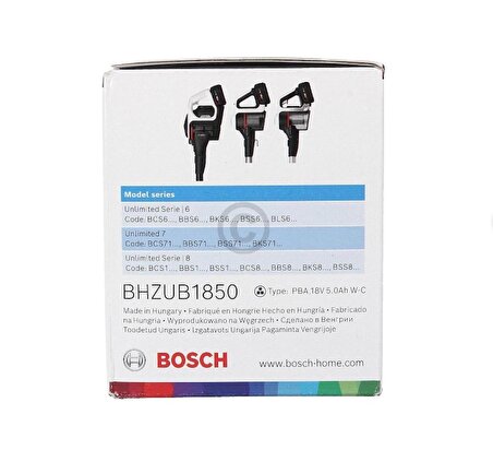 Bosch Batarya Akü 18v *5.0 Ah Unlimited Şarjı Süpürge ve El Aletleri İçin