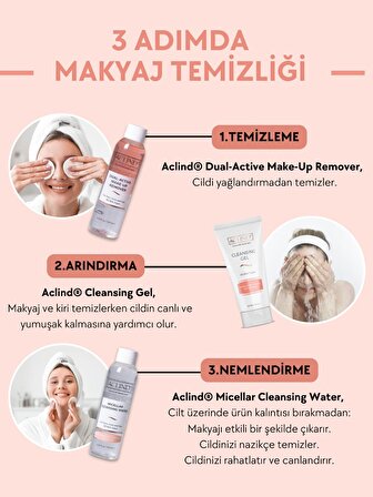 ACLIND® GÖZ, YÜZ VE CİLT MAKYAJ TEMİZLEME SETİ | Güzellik Serisi