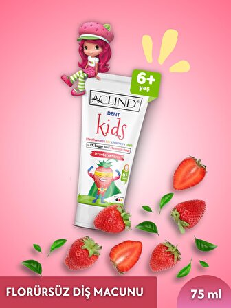 Aclind Dent Kids 75 ml | Çocuklar için Florür İçermeyen Diş Macunu
