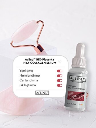 Aclind® BIO-Placenta Cildi Yeniler ve Sıkılaştırır HYA-COLLAGEN SERUM 50 Ml Made In Germany