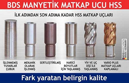 BDS  HSS KBL Manyetik Matkap Ucu UZUN  14x55 mm