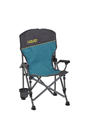 UQUIP Kirby Yüksek Konforlu & Takviyeli Katlanır Çocuk Kamp Sandalyesi Petrol