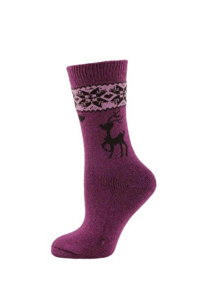 Panthzer Casual Wool Socks Çorap Mor/Lila