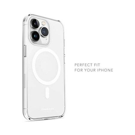 Vonmahlen Transparent Case iPhone 14 Pro Max Sararma Önleyici Korumalı Şeffaf Telefon Kılıfı