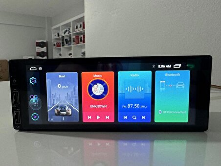 cadence 6.86'' 1 din android multimedia oto teyp