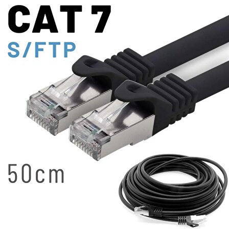 IRENIS 50 Cm CAT7 Kablo S/FTP LSZH Ethernet Network Lan Ağ Kablosu 