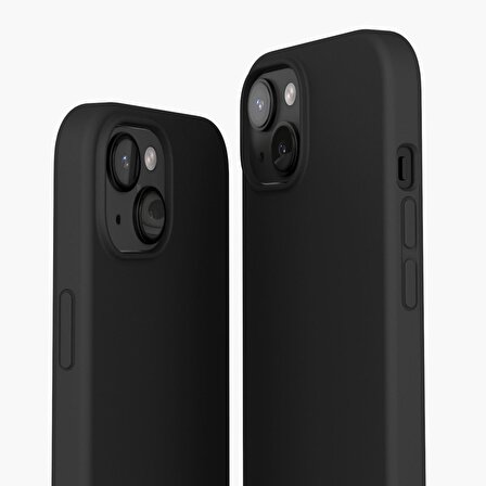 Vonmahlen iPhone 15 Plus için Manyetik Silikon Kılıf - Siyah