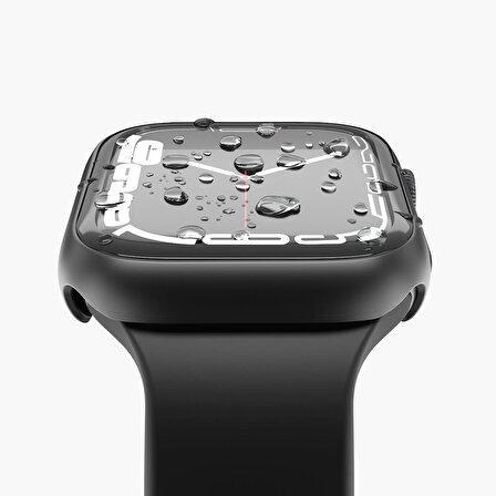 Vonmahlen Apple Watch Series 8/9 için 45mm Koruyucu Kapak - Siyah