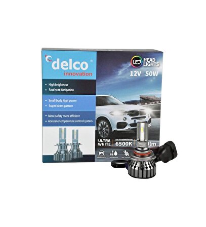 Delco Special Serisi HB3 9005 Led Xenon Slim Led 8000 Lümen 6500K