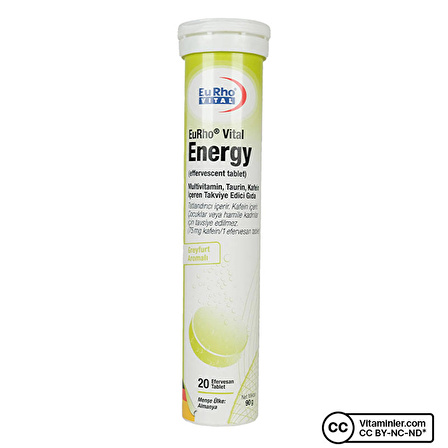 Eurho Vital Energy 20 Efervesan Tablet - GREYFURT