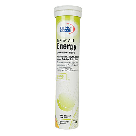 Eurho Vital Energy 20 Efervesan Tablet - GREYFURT