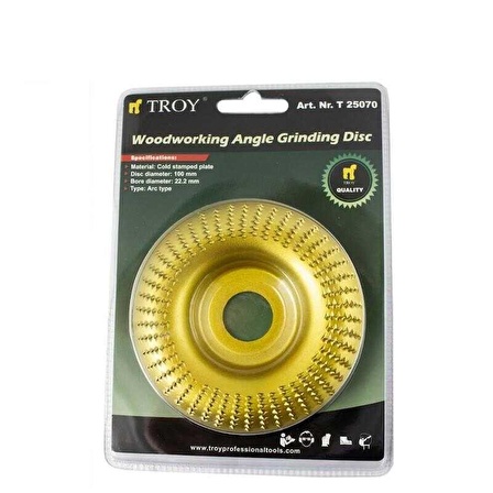 Troy Avuç Taşlama İçin Ahşap Aşındırıcı Törpü Disk 100 mm Toroidal