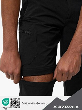 Lazio T-Zipp Şort Olabilen Fermuarlı Yazlık  Erkek Outdoor Pantolon