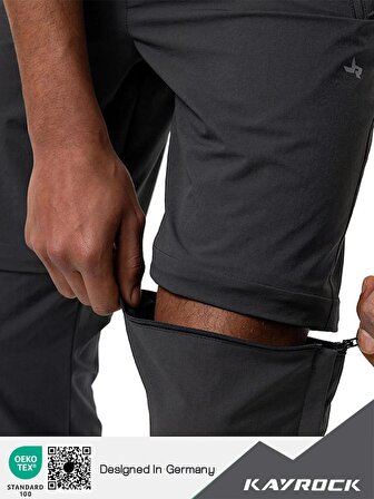 Lazio T-Zipp Şort Olabilen Fermuarlı Yazlık  Erkek Outdoor Pantolon