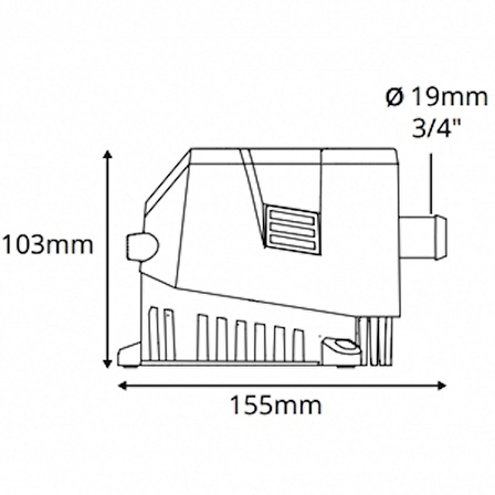 Attwood Sahara Mk2 sintine pompası 12V 500 GL/saat Kapasite