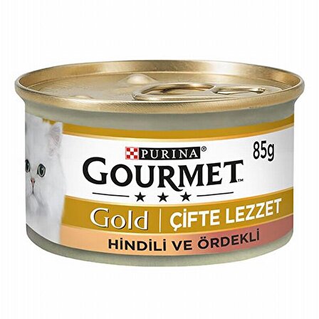 Gourmet Gold Hindi Ördek Çifte Lezzet Kedi Konservesi 12x85 Gr 