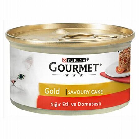 Gourmet Gold Savoury Cake Sığır Etli Domates Kedi Konserve 24x85 Gr 