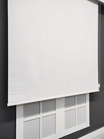 Beyaz Işık Geçirmeyen Blackout Stor Perde  Beyaz-53 x 110