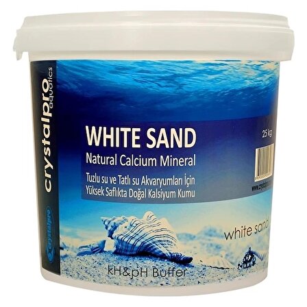 Crystal Pro White Sand  Kalsiyum Karbonatlı Akvaryum Kumu 5 kg