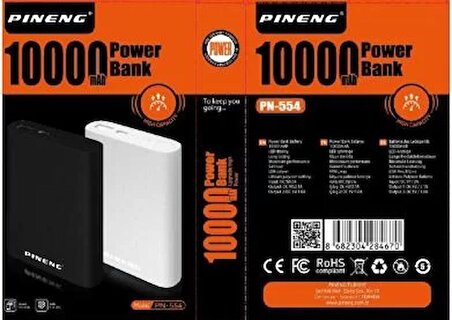 Pineng PN-554 10000 mAh Hızlı Şarj Powerbank