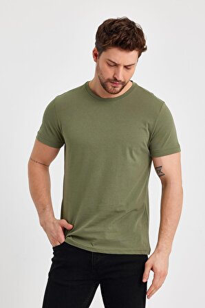 METALIC Erkek Çok Renkli T- Shirt Regular Fit Rahat Kesim Bisiklet Yaka Basic Tişört 