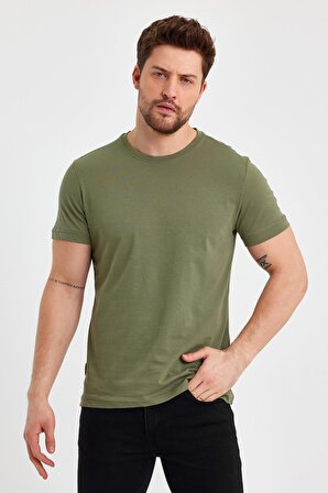 METALIC Erkek Çok Renkli T- Shirt Regular Fit Rahat Kesim Bisiklet Yaka Basic Tişört 