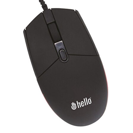 Hello HL-2573 Işıklı Kablolu Oyuncu Gaming Klavye Mouse Combo Set