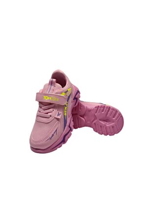 Çırtlı & bağcıklı Ortapedik  & Anatomik Sağlam Kaymaz Tabanlı Nefes Alan Kız Çocuk Spor Ayakkabısı