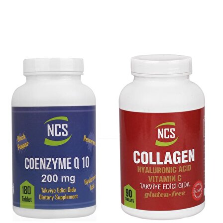 Collagen 1000 Mg 90 Tablet Coenzyme Q-10 200 Mg 180 tablet