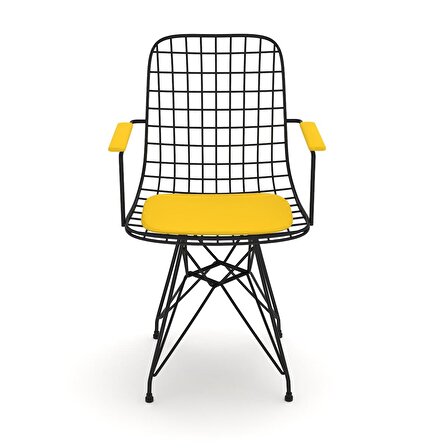 Knsz kafes tel sandalyesi 1 li mazlum syhsrı kolçaklı ofis cafe bahçe mutfak