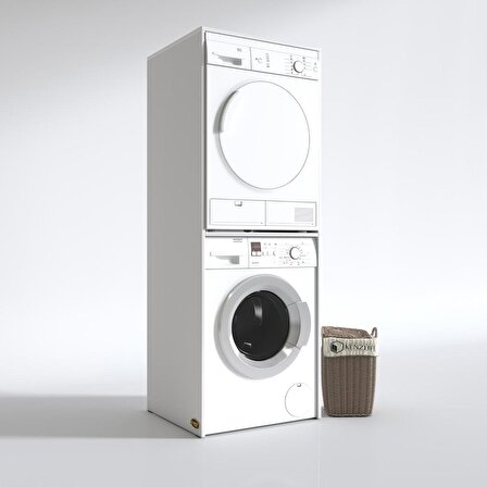 Kenzlife çamaşır-kurutma makinesi dolabı evgeniya byz 180*70*60 banyo çift katlı kapaksız arkalıksız