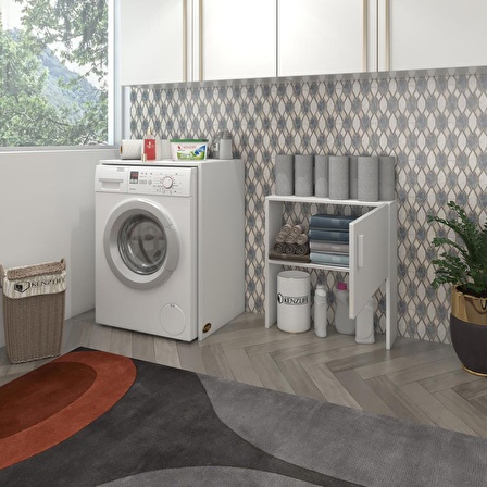 Kenzlife çamaşır makinesi dolabı bohemya byz 160*066*50-20 banyo kapaklı arkalıksız